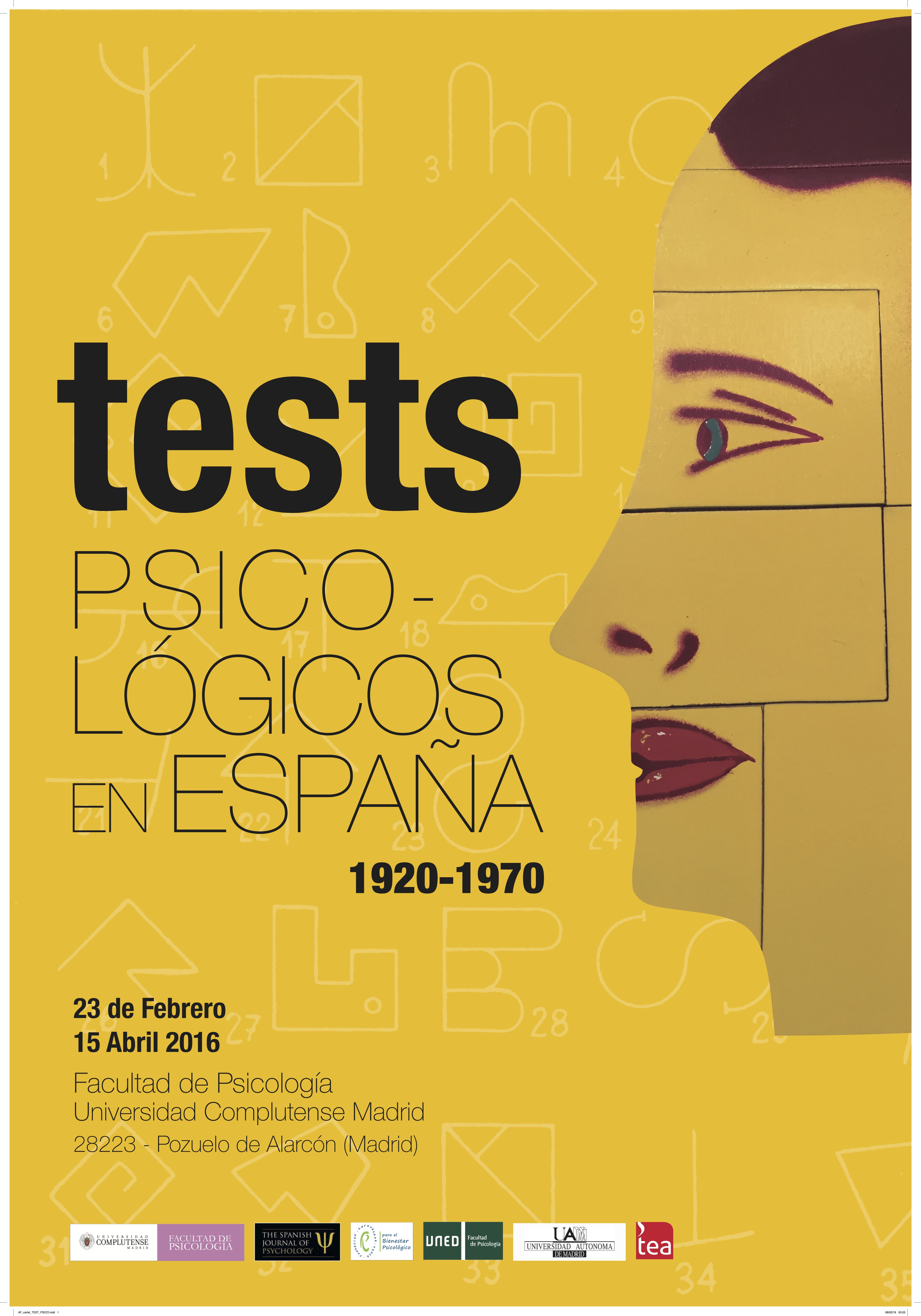 CARTEL EXPOSICIÓN TESTS PSICOLÓGICOS 1920-1970